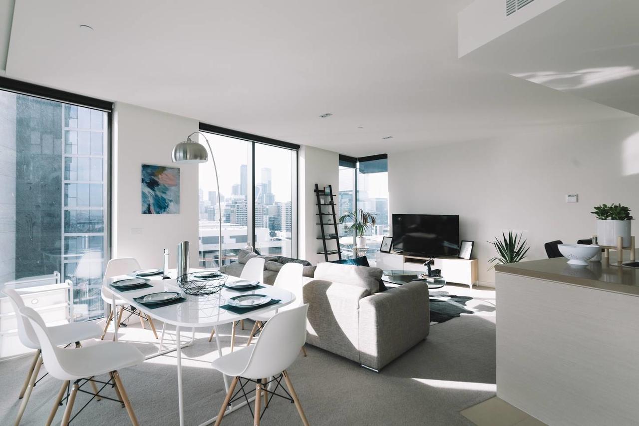 Ferienwohnung Experience Waterfront Luxury With Views Melbourne City Exterior foto